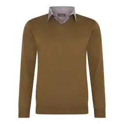 ANWB Cappuccino Italia Heren Mock Pullover Bruin aanbieding