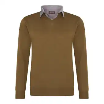 ANWB Cappuccino Italia Heren Mock Pullover Bruin aanbieding