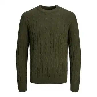 ANWB Jack & Jones Heren Ross Knit Crew Neck Groen aanbieding