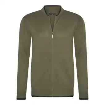 ANWB Cappuccino Italia Heren Full Zip Cardigan Groen aanbieding