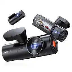 ANWB Vantrue N4 Pro Triple 3CH 4K Wifi GPS dashcam Zwart aanbieding