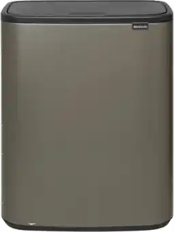 Coolblue Brabantia Bo Touch Bin 2 x 30 Liter Platinum aanbieding