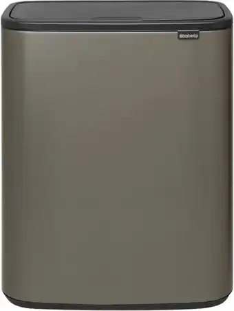 Coolblue Brabantia Bo Touch Bin 2 x 30 Liter Platinum aanbieding