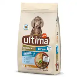Zooplus 10 kg + 2 kg gratis Ultima honden droogvoer - Medium / Maxi Junior Kip 12 kg aanbieding