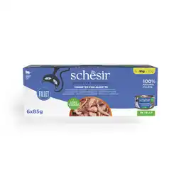 Zooplus Voordeelverpakking Schesir Complete Nutrition Filet in gelei 24 x 85 g - Thunfisch mit Weißfisch aanbieding