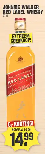 Super Dirck 3 JOHNNIE WALKER RED LABEL WHISKY aanbieding