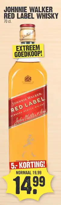 Super Dirck 3 JOHNNIE WALKER RED LABEL WHISKY aanbieding