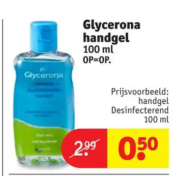 Kruidvat Glycerona handgel aanbieding