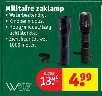 Kruidvat Militaire zaklamp aanbieding