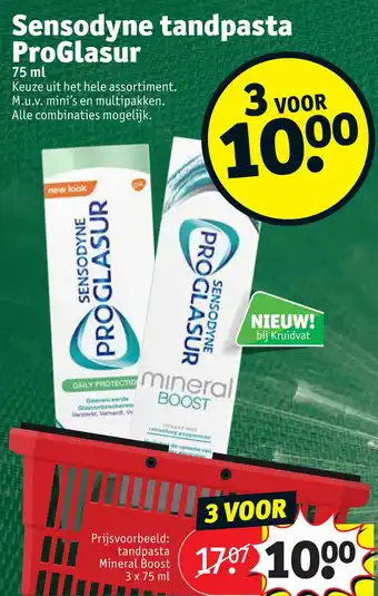 Kruidvat Sensodyne tandpasta ProGlasur aanbieding