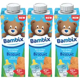 Dirk Bambix Drinkpapje biscuit 12+ maanden 3-pack aanbieding