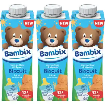Dirk Bambix Drinkpapje biscuit 12+ maanden 3-pack aanbieding