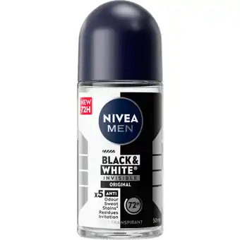 Dirk Nivea Deoroller black & white aanbieding