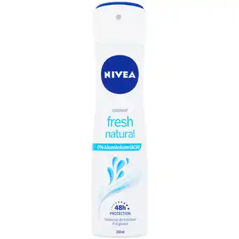 Dirk Nivea Deospray fresh natural aanbieding