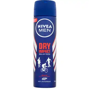 Dirk Nivea Deospray men dry impact aanbieding