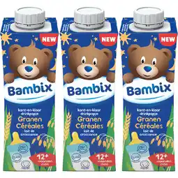 Dirk Bambix Drinkpapje granen 12+ maanden 3-pack aanbieding