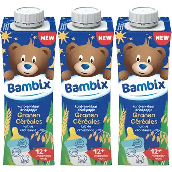 Dirk Bambix Drinkpapje granen 12+ maanden 3-pack aanbieding