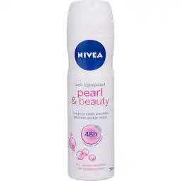 Dirk Nivea Deospray pearl & beauty aanbieding