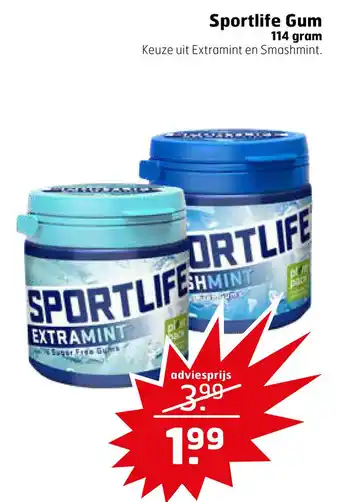 Trekpleister Sportlife Gum aanbieding