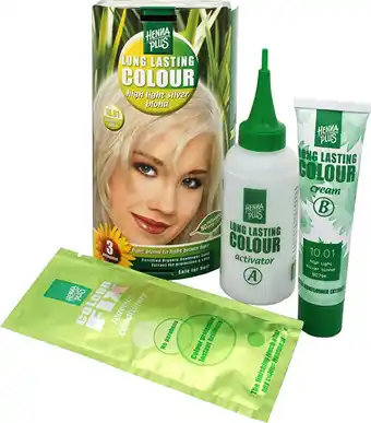 Bol.com Hennaplus Long Lasting Colours 10.01 High Light Silver Blond - Haarverf aanbieding