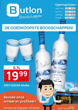 Butlon Grey Goose wodka aanbieding