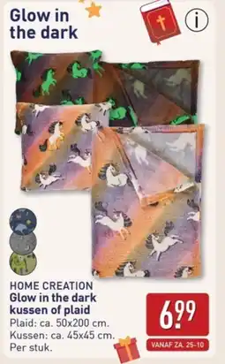 ALDI Home creation Glow in the dark kussen of plaid aanbieding