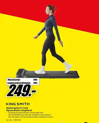 MediaMarkt Walking Pad Z1 Fold Opvouwbare loopband aanbieding