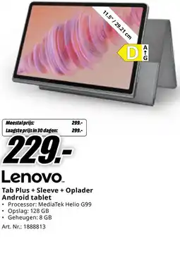 MediaMarkt Tab Plus + Sleeve + Oplader Android tablet aanbieding