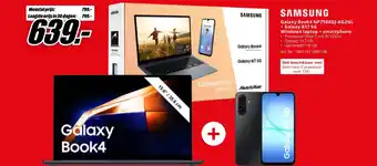 MediaMarkt SAMSUNG Galaxy Book4 NP750XGJ-KG2NL + Galaxy A17 5G Windows laptop+ smartphone aanbieding