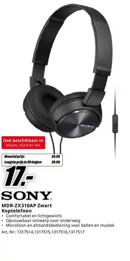 MediaMarkt SONY Koptelefoon aanbieding