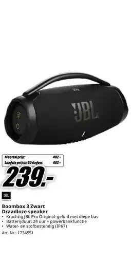 MediaMarkt Boombox 3 Zwart Draadloze speaker aanbieding