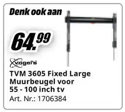 MediaMarkt TVM 3605 Fixed Large Muurbeugel voor 55-100 inch tv aanbieding