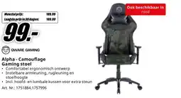 MediaMarkt Alpha Camouflage Gaming stoel aanbieding