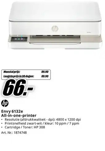 MediaMarkt Envy 6132e All-in-one-printer aanbieding