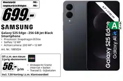 MediaMarkt Galaxy S25 Edge - 256 GB Jet Black Smartphone aanbieding