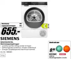 MediaMarkt WQ33G2DCNL Warmtepompdroger aanbieding