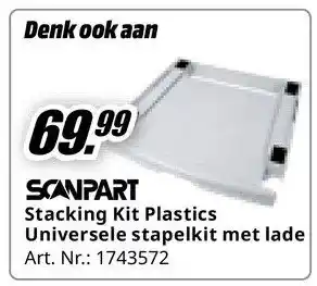 MediaMarkt Stacking Kit Plastics Universele stapelkit met lade aanbieding