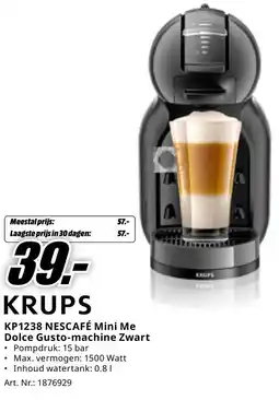 MediaMarkt KP1238 NESCAFÉ Mini Me Dolce Gusto-machine Zwart aanbieding