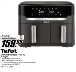 MediaMarkt EY942H Dual Easy Fry XXL Airfryer aanbieding