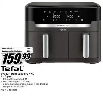 MediaMarkt EY942H Dual Easy Fry XXL Airfryer aanbieding