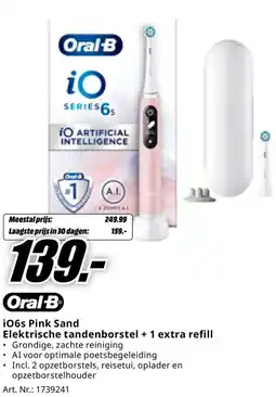 MediaMarkt i06s Pink Sand Elektrische tandenborstel + 1 extra refill aanbieding