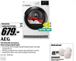MediaMarkt TR739G4B SensiDry Warmtepompdroger aanbieding