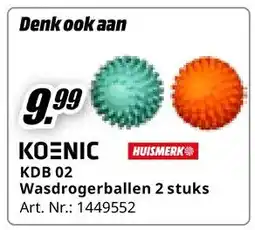 MediaMarkt KDB 02 Wasdrogerballen 2 stuks aanbieding