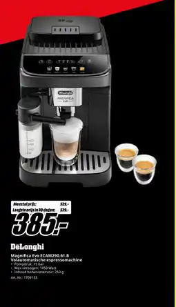 MediaMarkt Magnifica Evo ECAM290.61.B Volautomatische espressomachine aanbieding