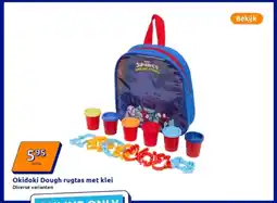 Action Okidoki Dough rugtas met klei aanbieding