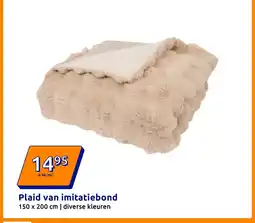 Action Plaid van imitatiebond aanbieding