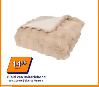 Action Plaid van imitatiebond aanbieding