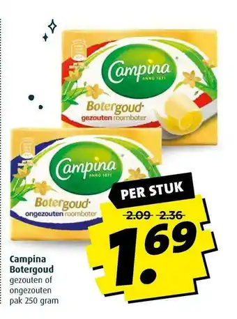 Boni Campina Botergoud Gezouten Of Ongezouten aanbieding