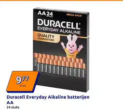 Action Duracell Everyday Alkaline batterijen AA aanbieding