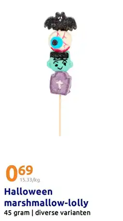 Action Halloween marshmallow lolly aanbieding